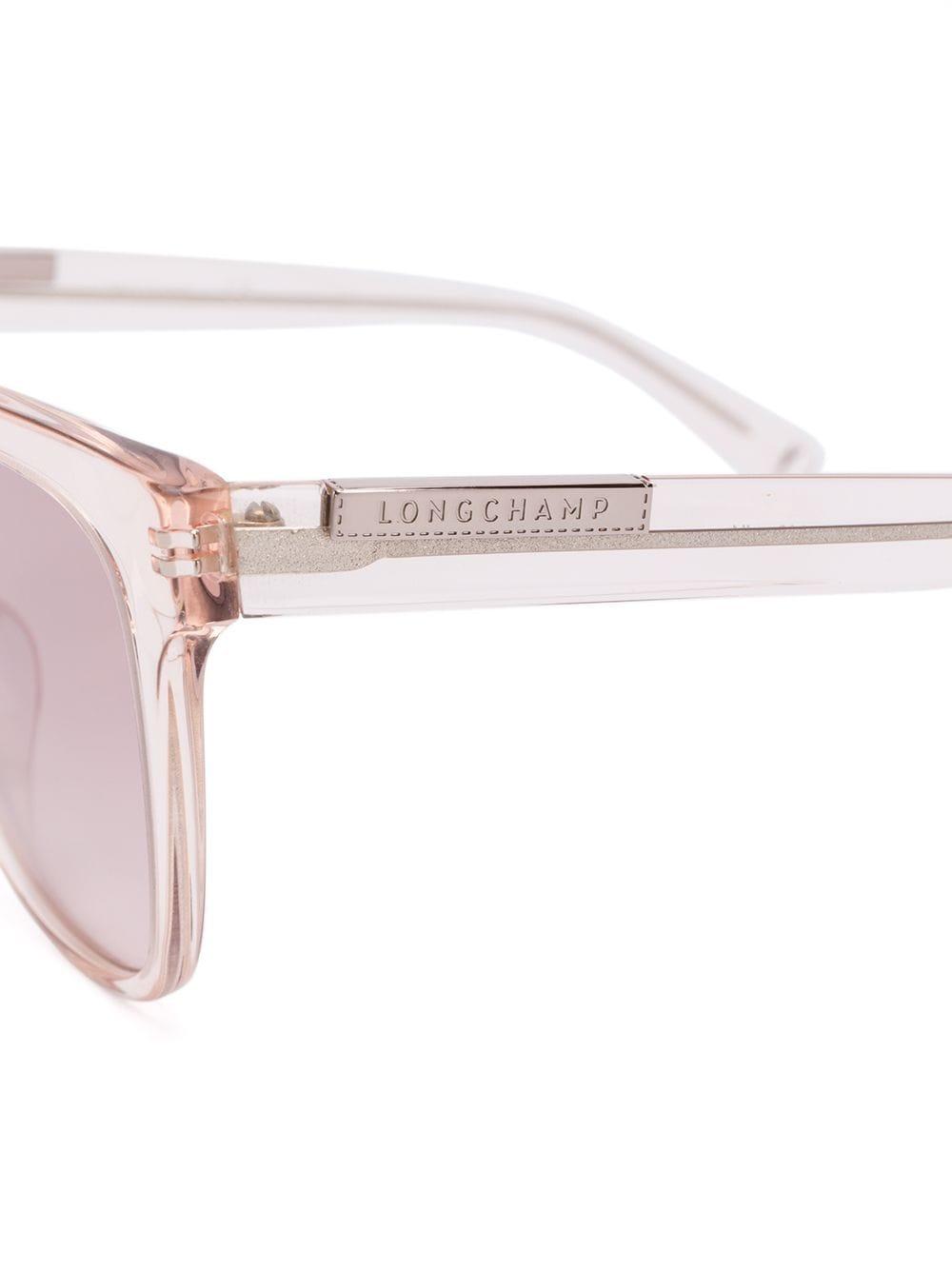 clear pink frame sunglasses