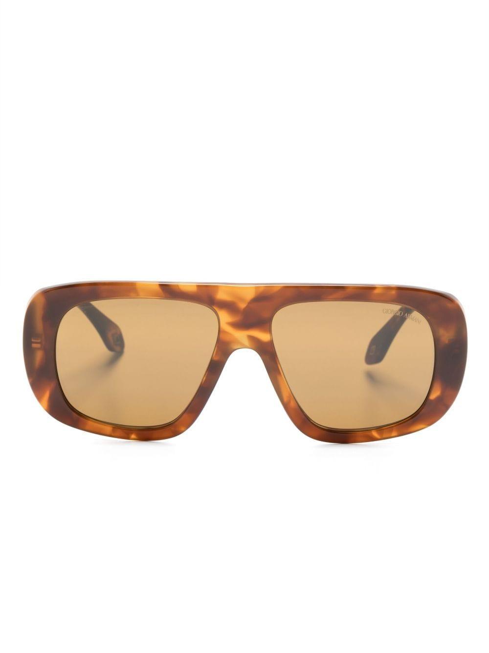 Giorgio Armani Tortoiseshell round-frame Glasses - Farfetch