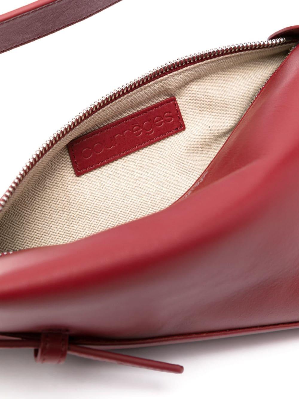 Courreges The One Leather Shoulder Bag in Red