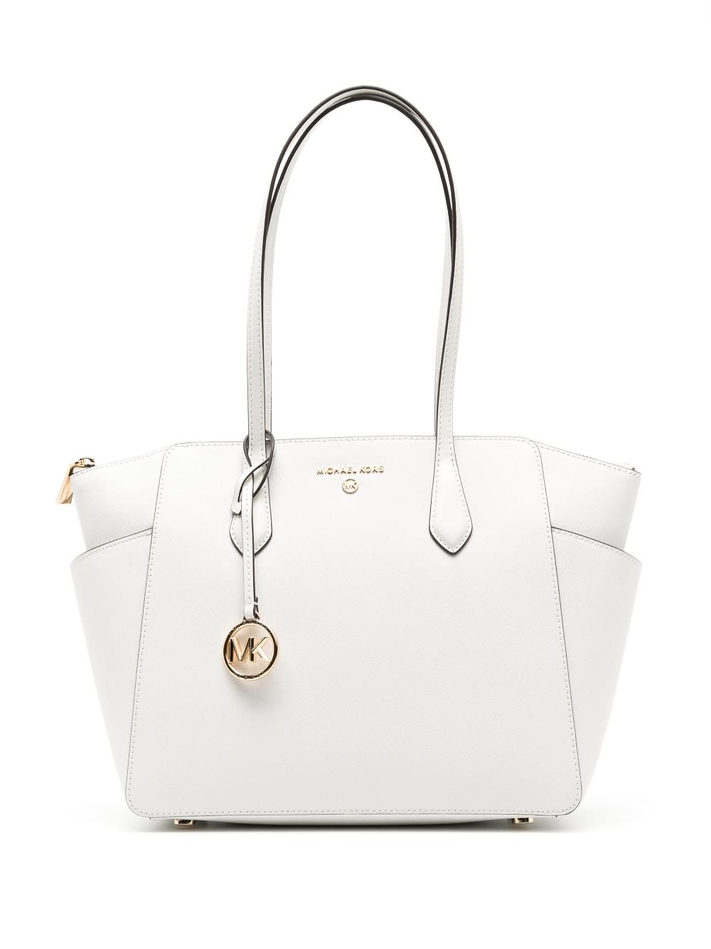 MICHAEL Michael Kors Medium Marilyn Leather Tote Bag in White Lyst