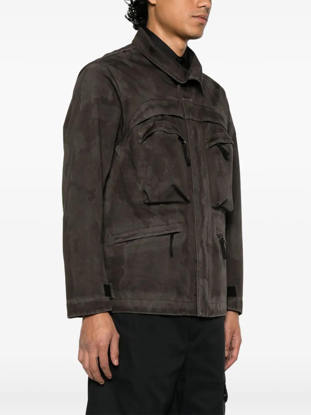 Stone Island Field Jacket Raso Gommato 3L Laser Camo in Black for