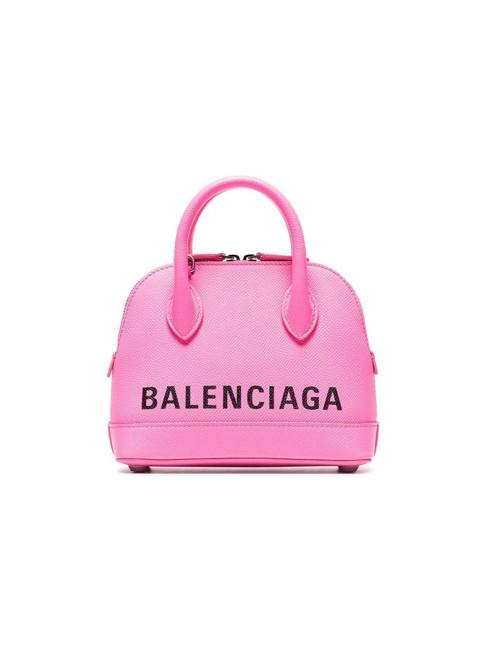 Balenciaga Xxs Ville Leather Top Handle Bag in Pink | Lyst Australia