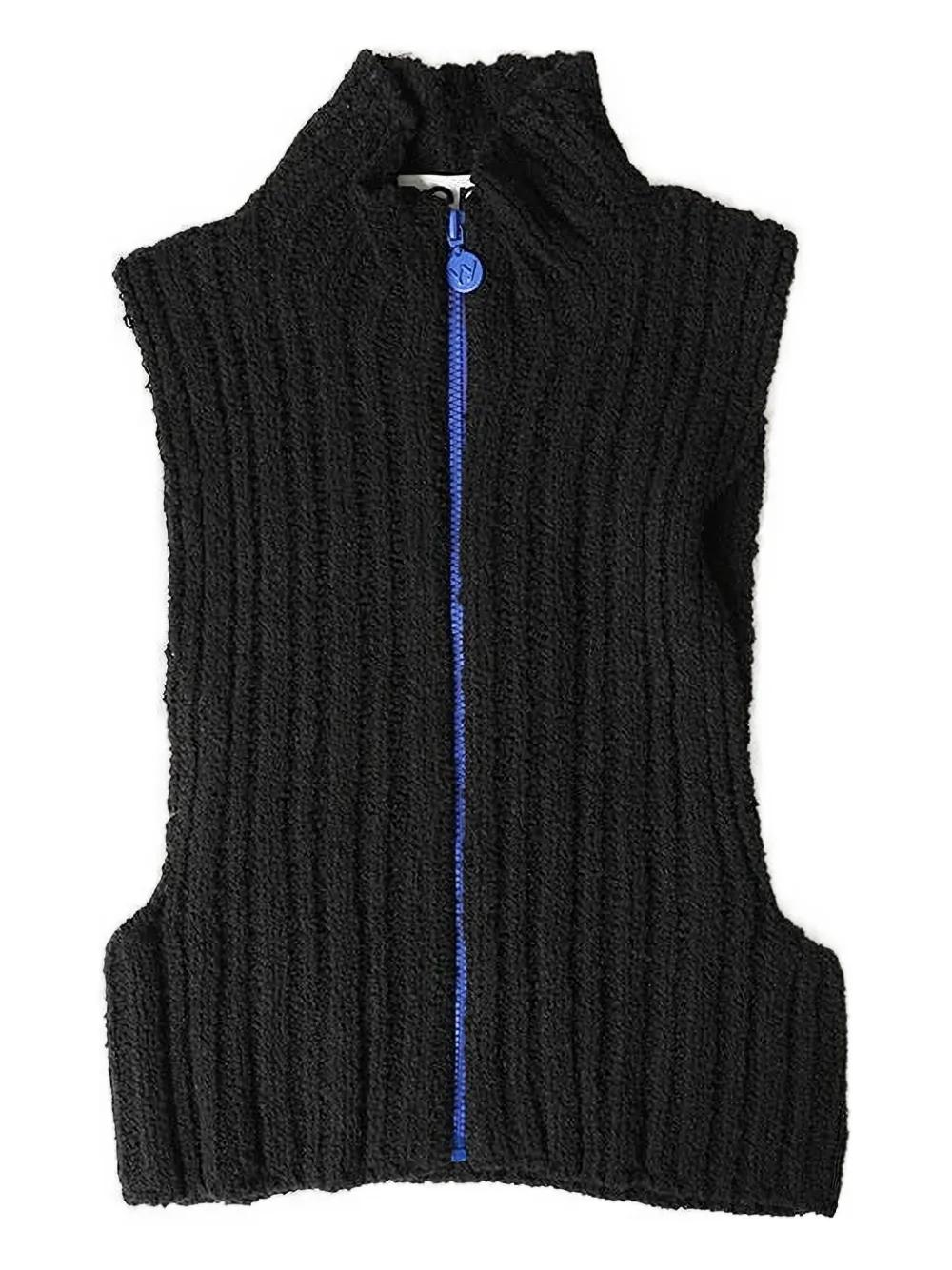 トップス Open YY PLEATED ZIP KNIT VEST 4BTR880. 2 Open YY - Ribbed Zip Knit Vest | HBX - Globally Curated