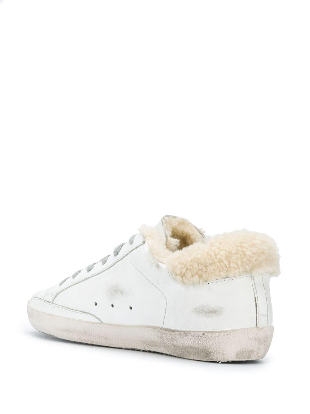 golden goose sneakers with shearling