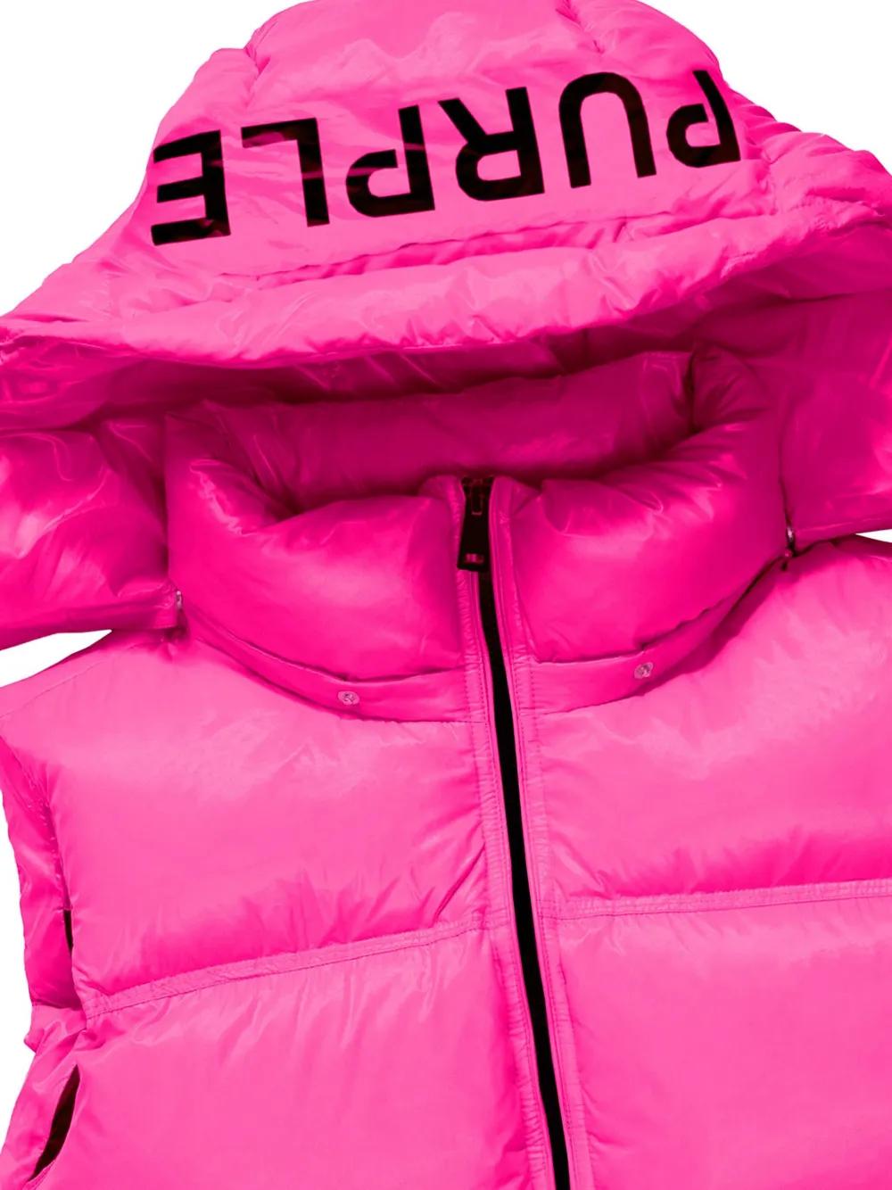 Purple Brand Logo-Print Puffer Vest in Pink for Men | Lyst