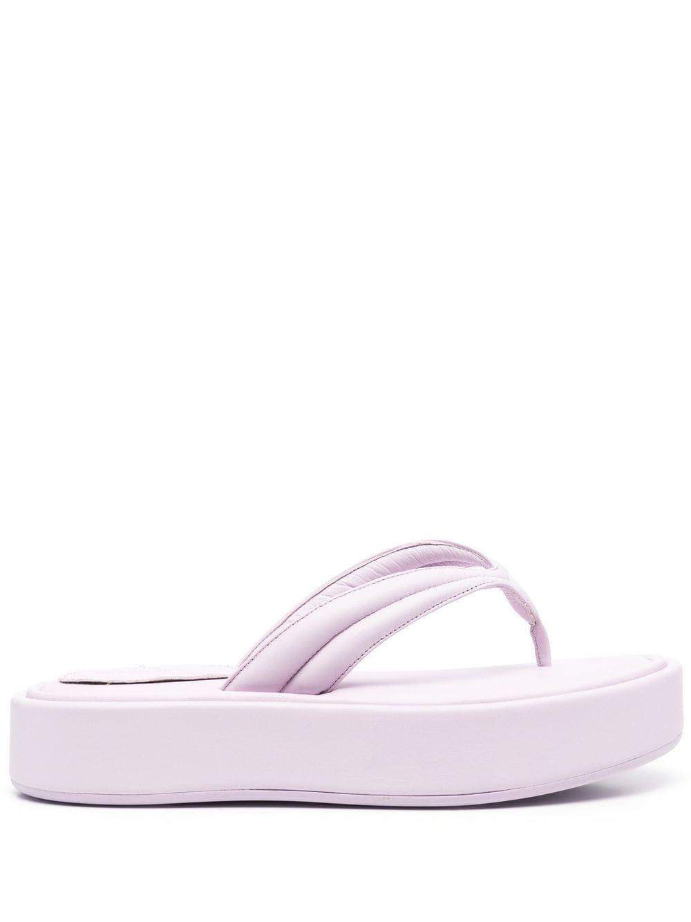 Patrizia Pepe Fly Flatform Thong-strap Sandals in White | Lyst