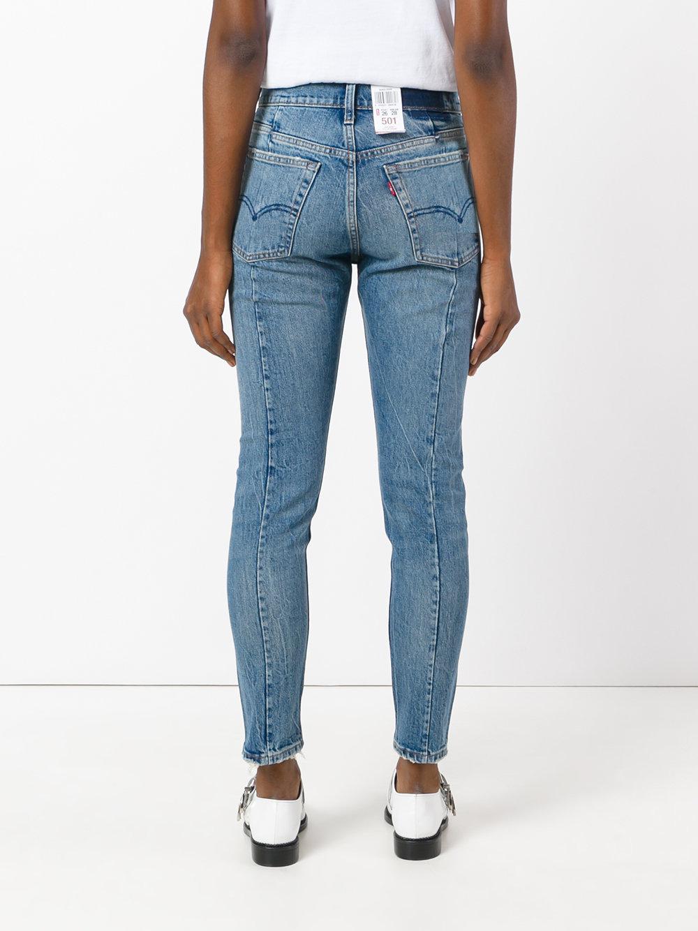 levi's 501 altered skinny jeans