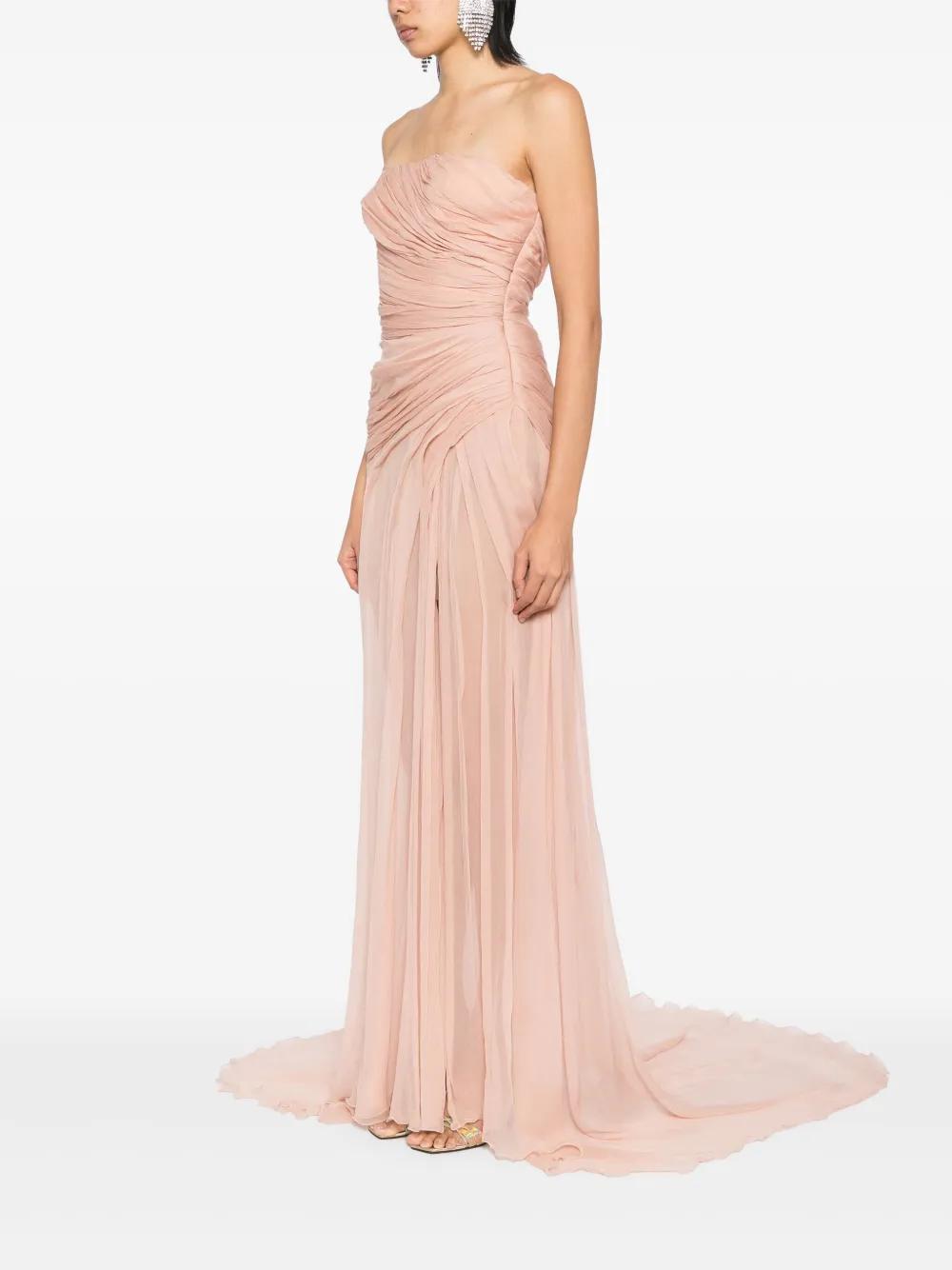 ermanno scervino pink dress Ermanno Scervino Pleated Maxi Dress | Pink