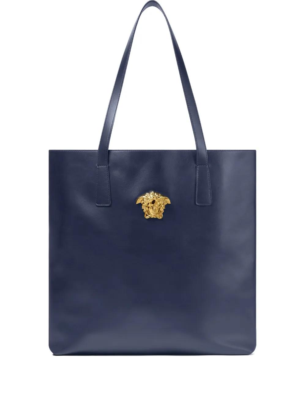 ヴェルサーチ ラ グレカ シグネチャー レザー トートバッグ ショルダーバッグ 未使用 展示品）ヴェルサーチ VERSACE ラ グレカ シグネチャー