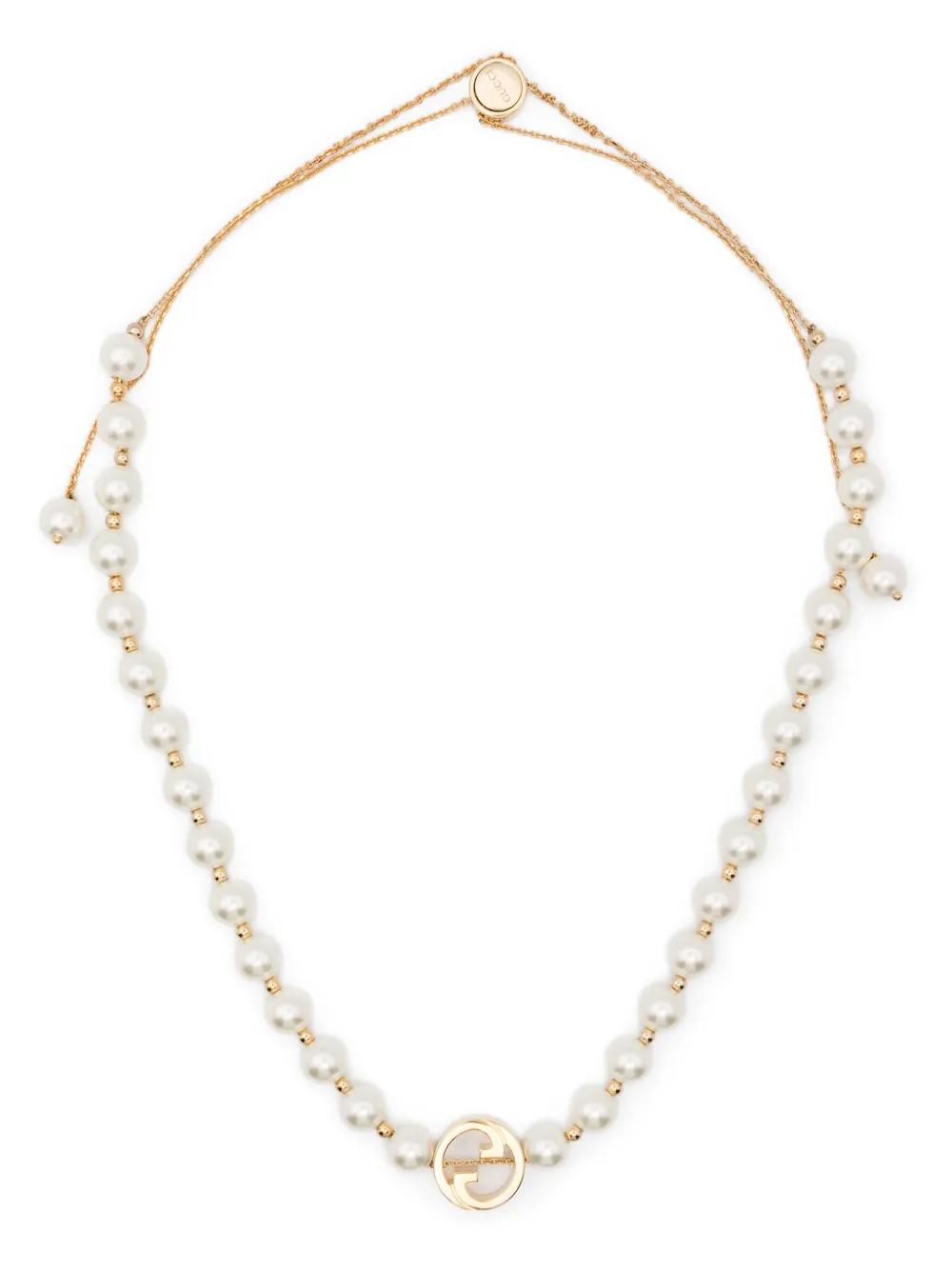 Gucci Interlocking-G Necklace in White Lyst UK