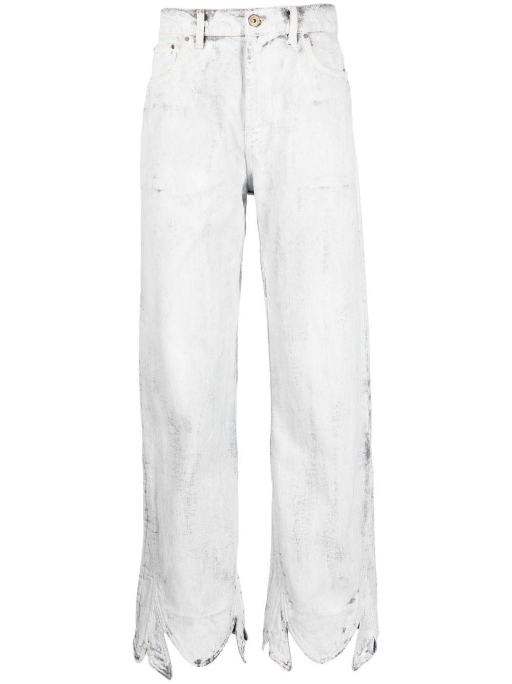 Y. Split-hem Loose-fit Jeans in White for Men |