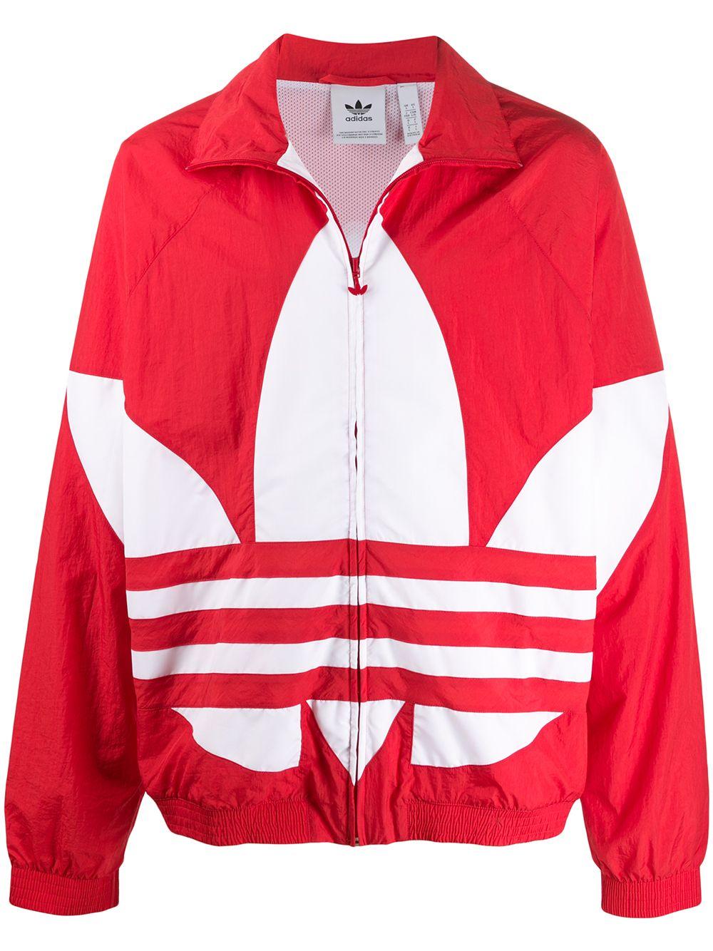 adidas Originals Synthetic Big Trefoil Windbreaker Jacket in Red for Men |  Lyst Canada