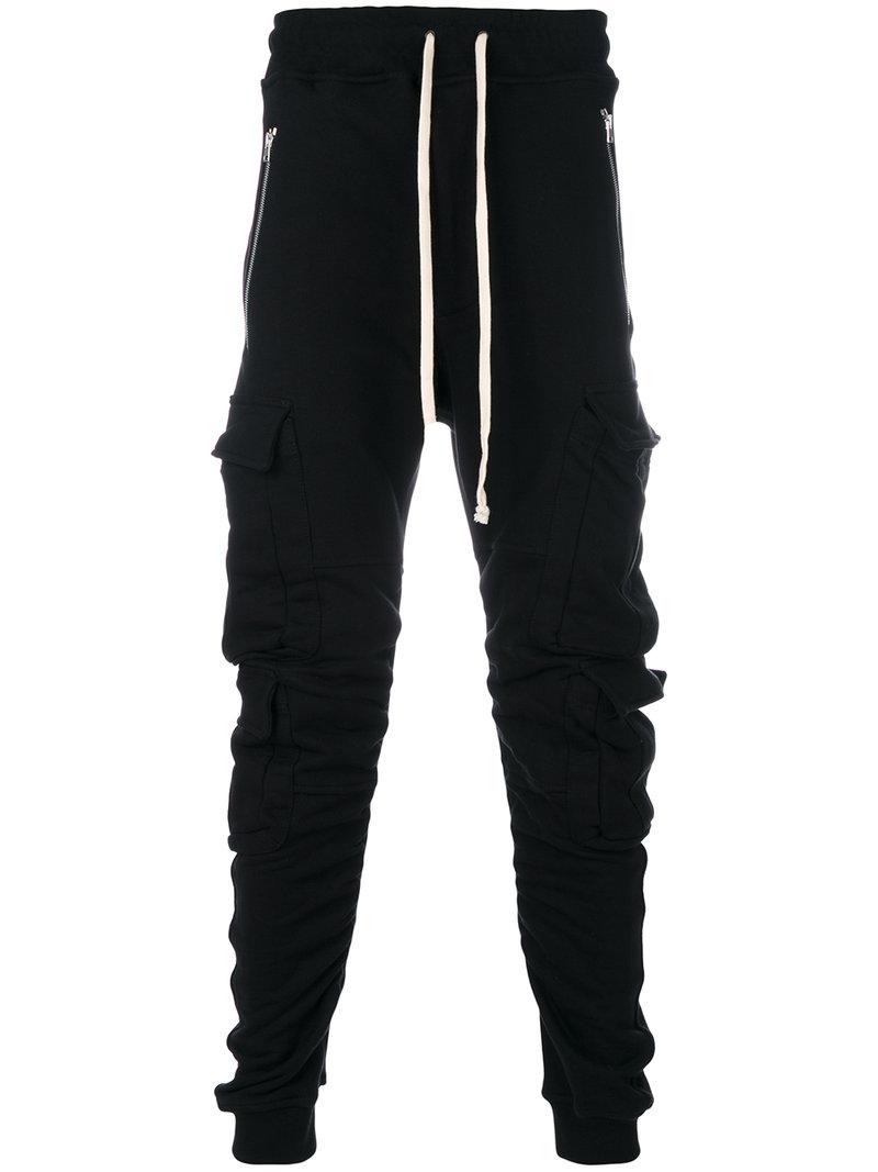 Represent Cotton Military Track Pants in Black for Men Lyst