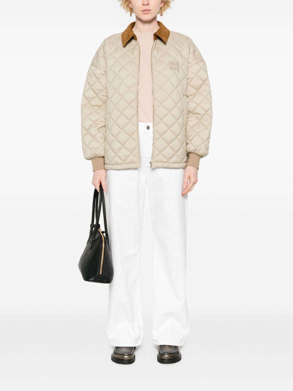 Miu miu ブルゾンパッチロゴ Miu Miu Miu Miu Logo-Patch Zipped Bomber Jacket - Jackets