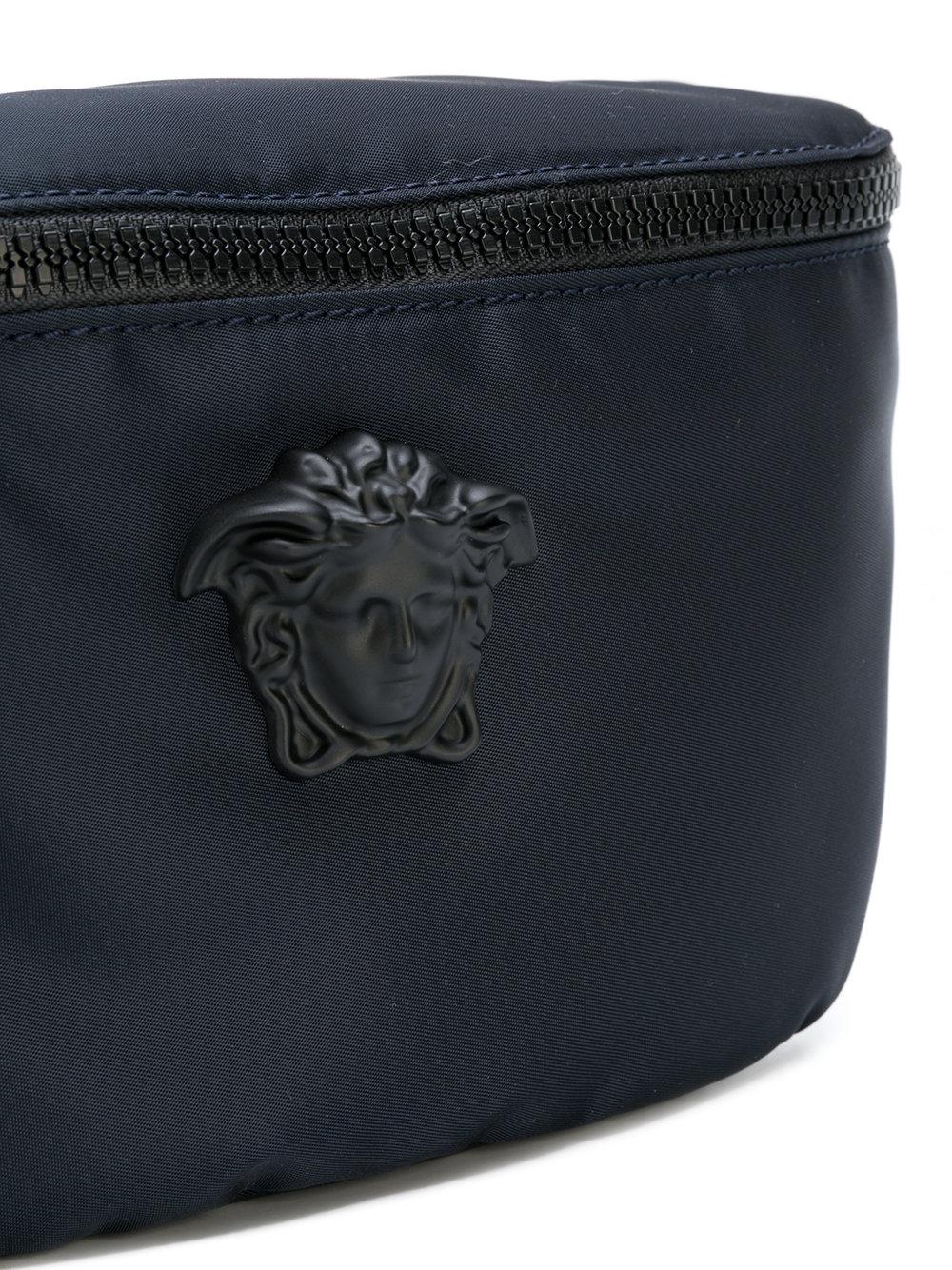 Versace Leather Medusa Palazzo Belt Bag in Blue for Men Lyst