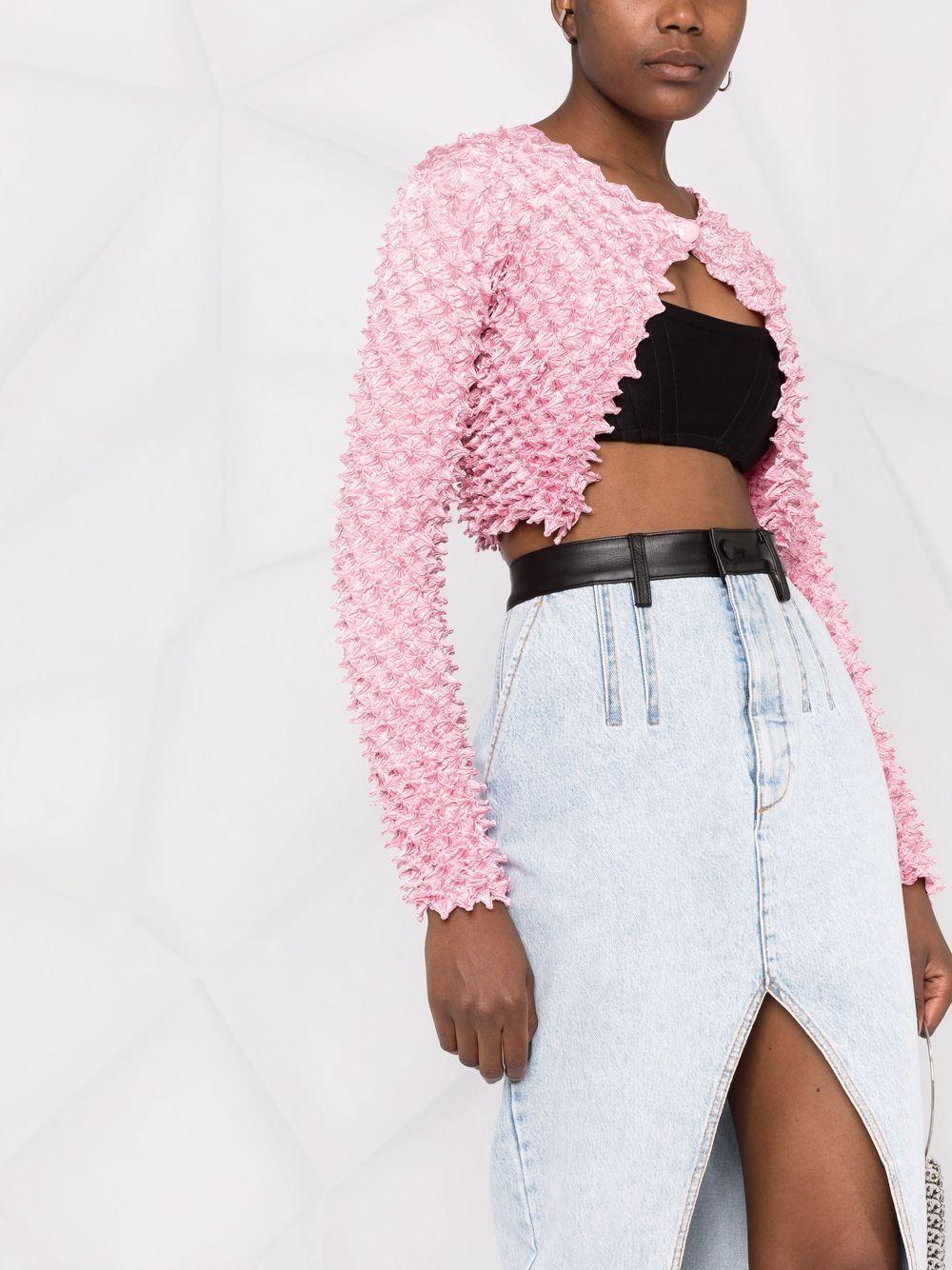 Alexander Wang Shibori Satin Cardigan in Pink | Lyst Canada