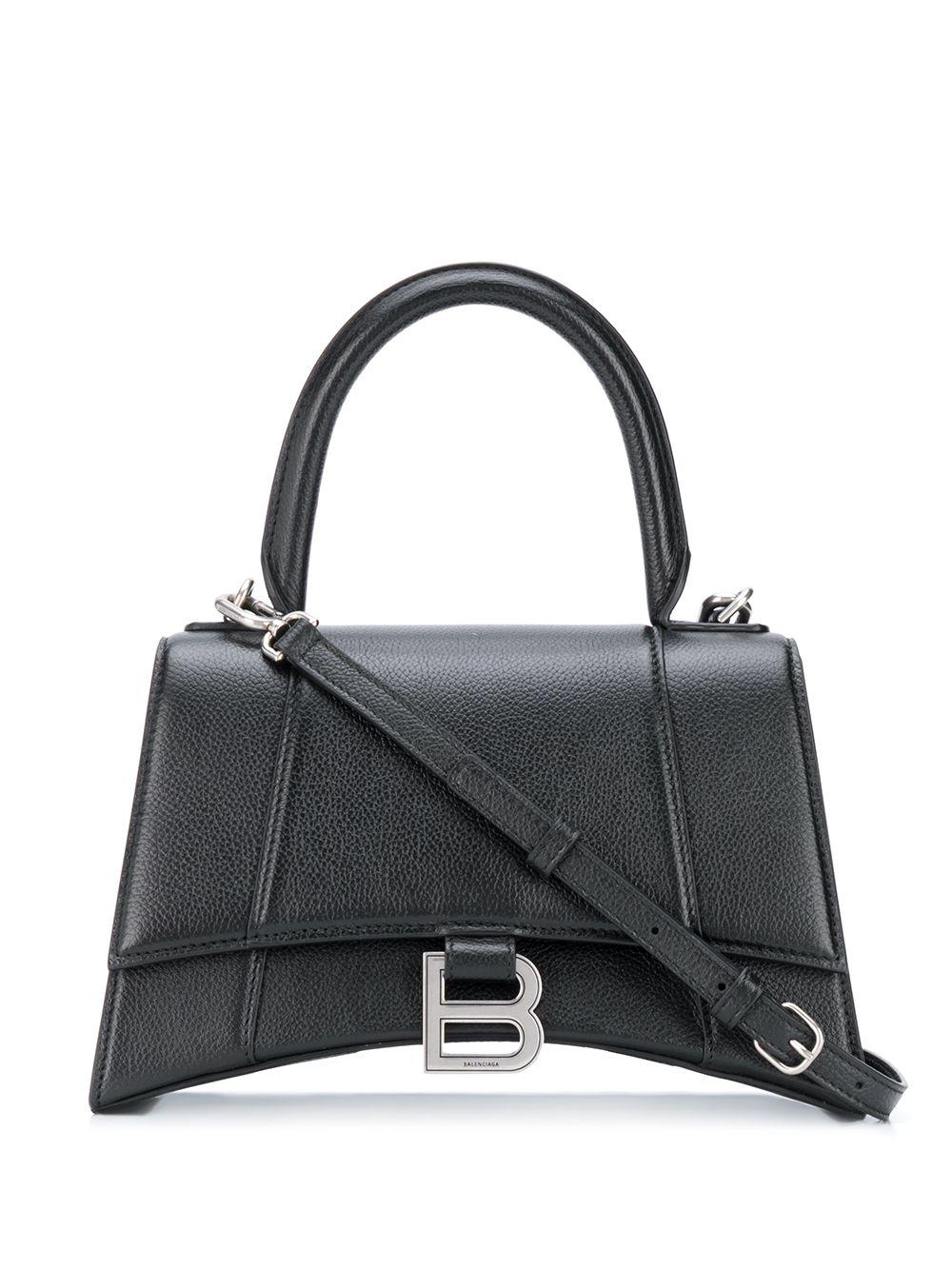 Balenciaga Leather Hourglass S Tote Bag in Black - Lyst