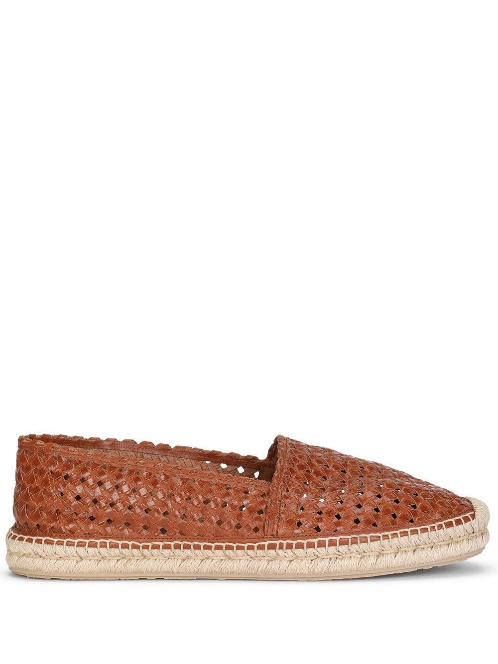 Dolce & Gabbana Woven Leather Espadrilles in Brown for Men - Lyst
