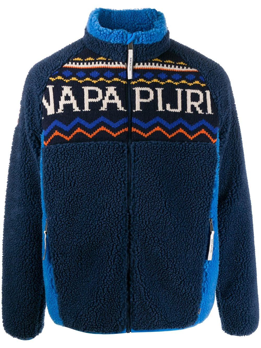 Napapijri Thia Fleece Jacket in Blue for Men | Lyst