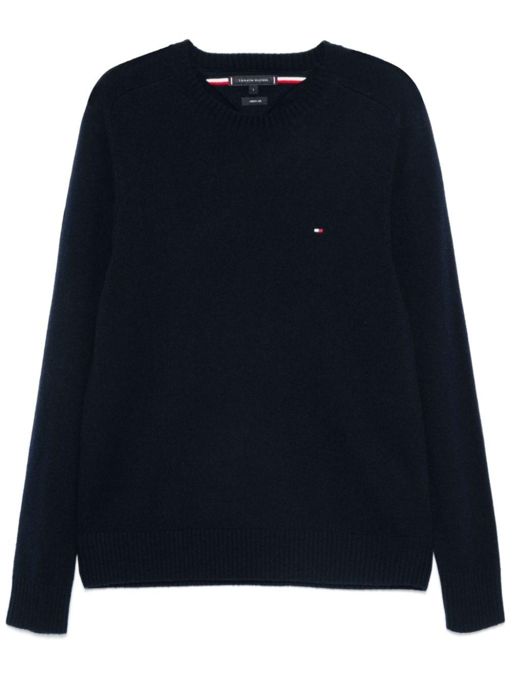 Black tommy hilfiger crew neck hot sale