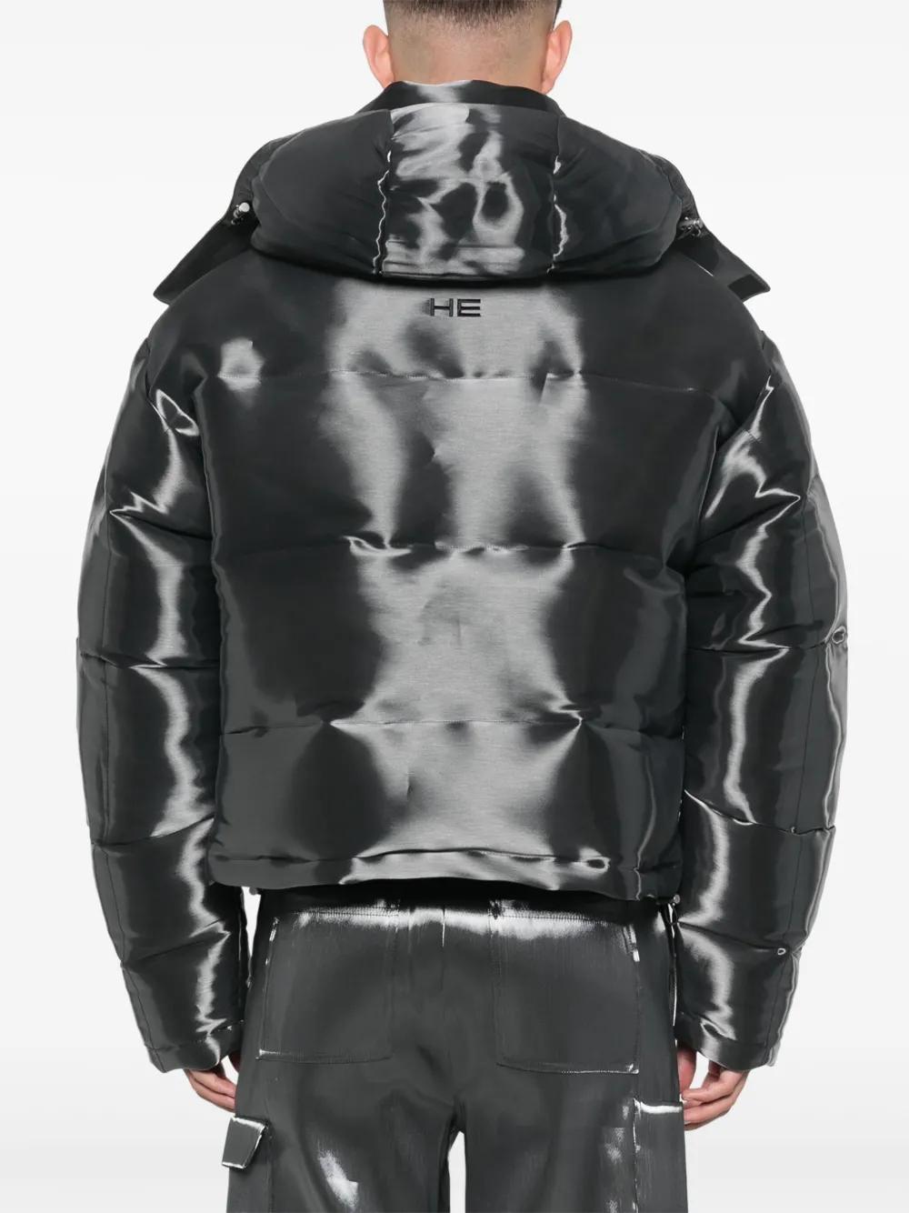 HELIOT EMIL Liquid-Metal Down Jacket in Black for Men | Lyst UK