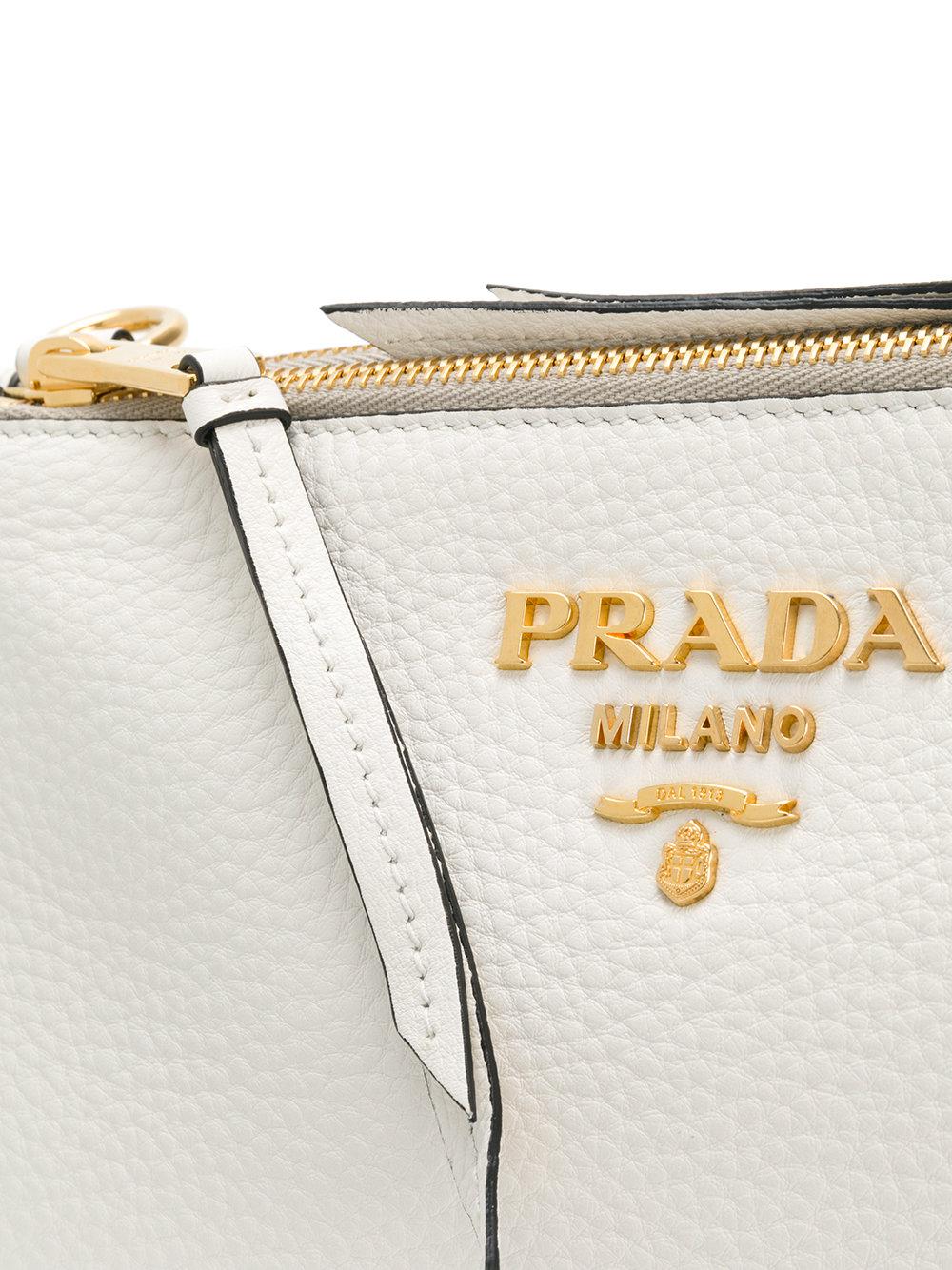 Prada Double-Zip Shoulder Bag - ShopStyle