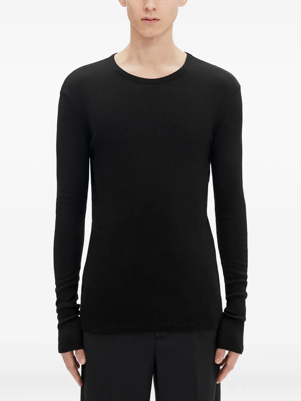 トップス ANN DEMEULEMEESTER longsleeve t Ann Demeulemeester // Red Gathered Long Sleeve Top – VSP