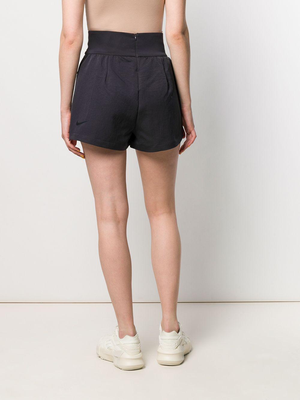 high waisted track shorts