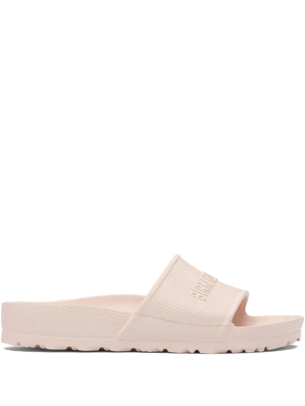 Birkenstock Barbados Embossed-Logo Slide Sandals in Pink Lyst