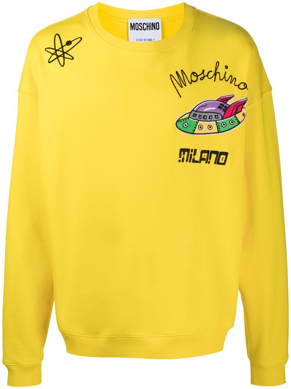 Moschino Hyper Space Sweatshirt in Yellow for Men | Lyst Australia
