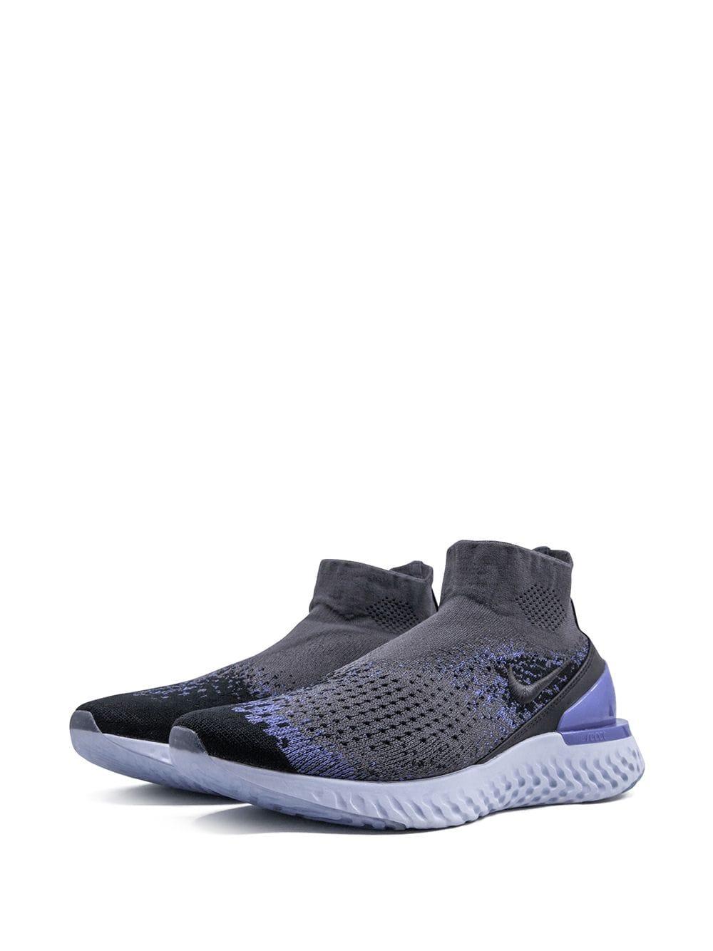 Nike Rise React Flyknit Running Shoe in Grey for Men | Lyst Canada