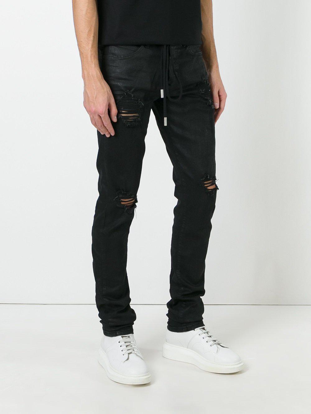 off white ripped jeans