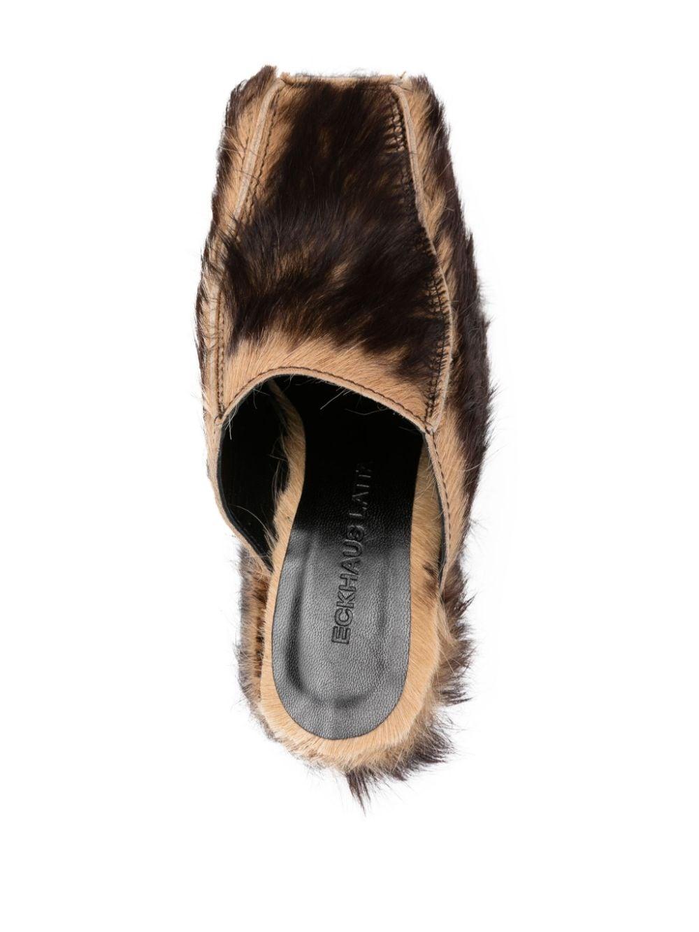 【関税込み】Eckhaus Latta ブラック Frame ミュール ECKHAUS LATTA Black Platform Mules | ssense | REVERSIBLE