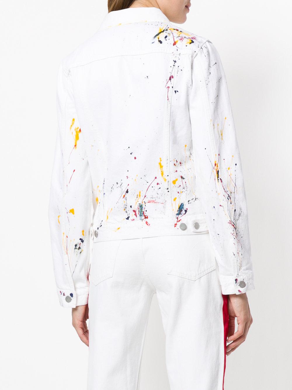 Ck Jeans Paint Splash Denim Jacket in 