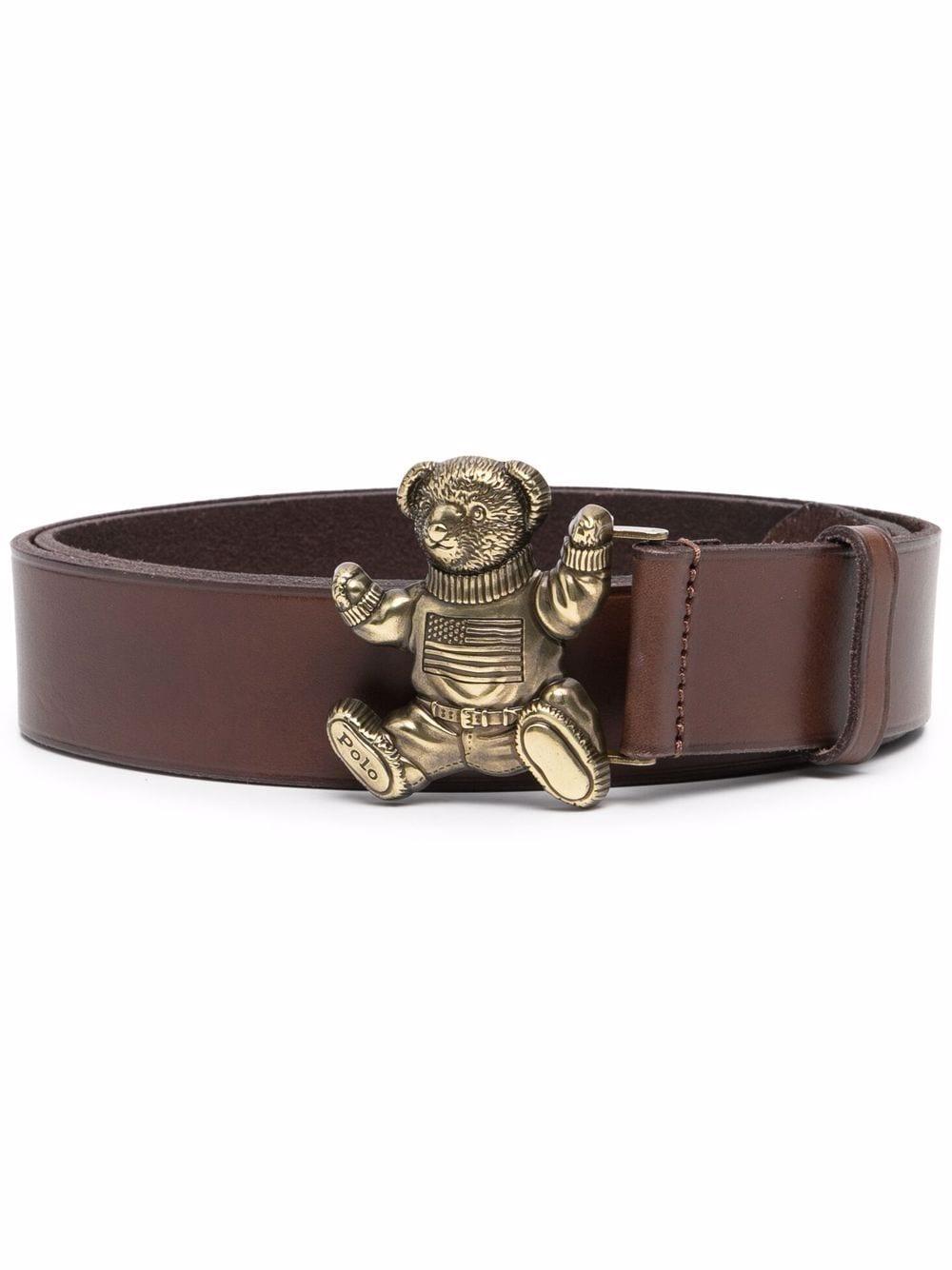 Polo Ralph Lauren Bear Logo Buckle Belt in Brown for Men | Lyst Australia