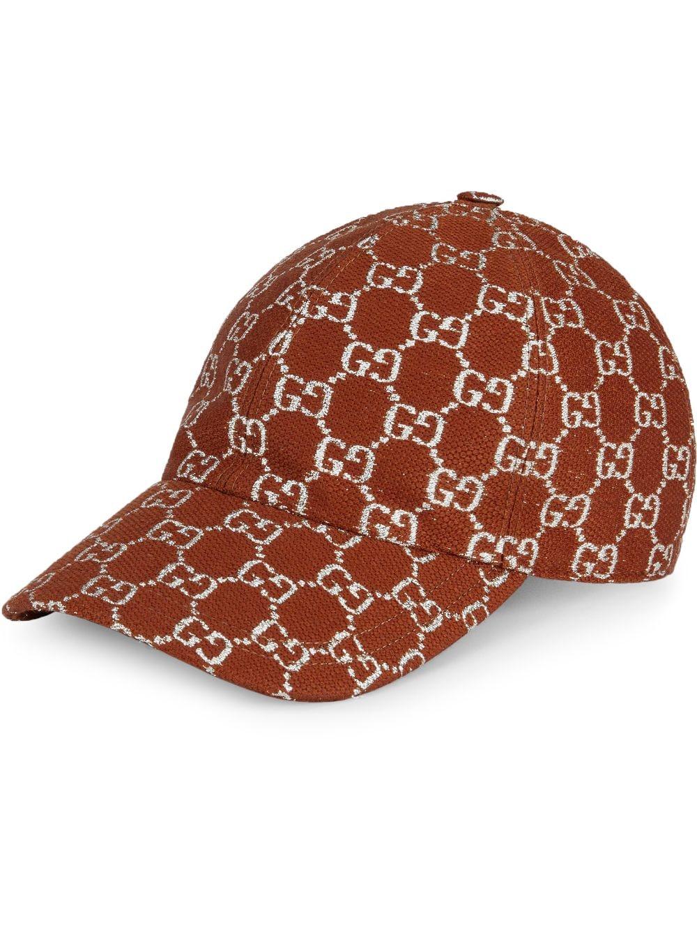 Gucci Wool GG Supreme Lamé Baseball Cap in Brown for Men Lyst