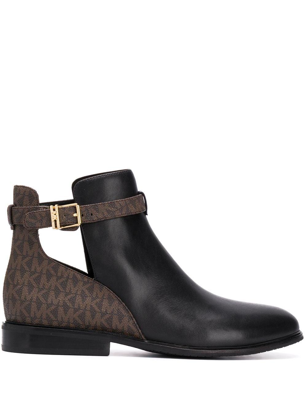 MICHAEL Michael Kors Leather Lawson Ankle Boots in Black - Lyst