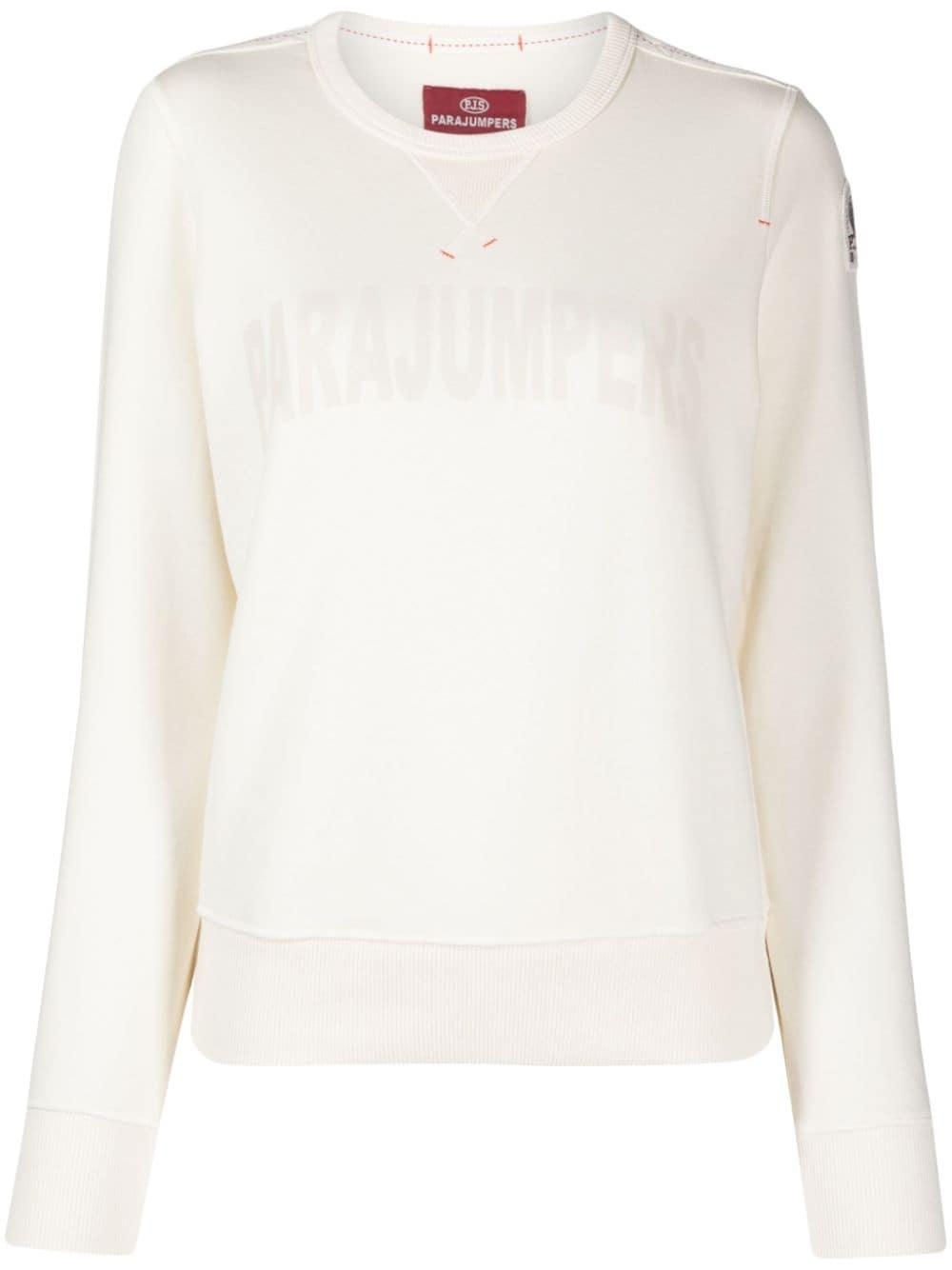 Parajumpers Logo-print Cotton Sweatshirt in White | Lyst