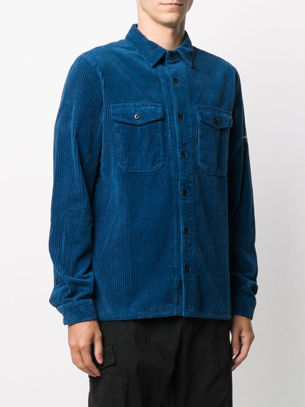 Stone Island Blue Corduroy Shirt for 
