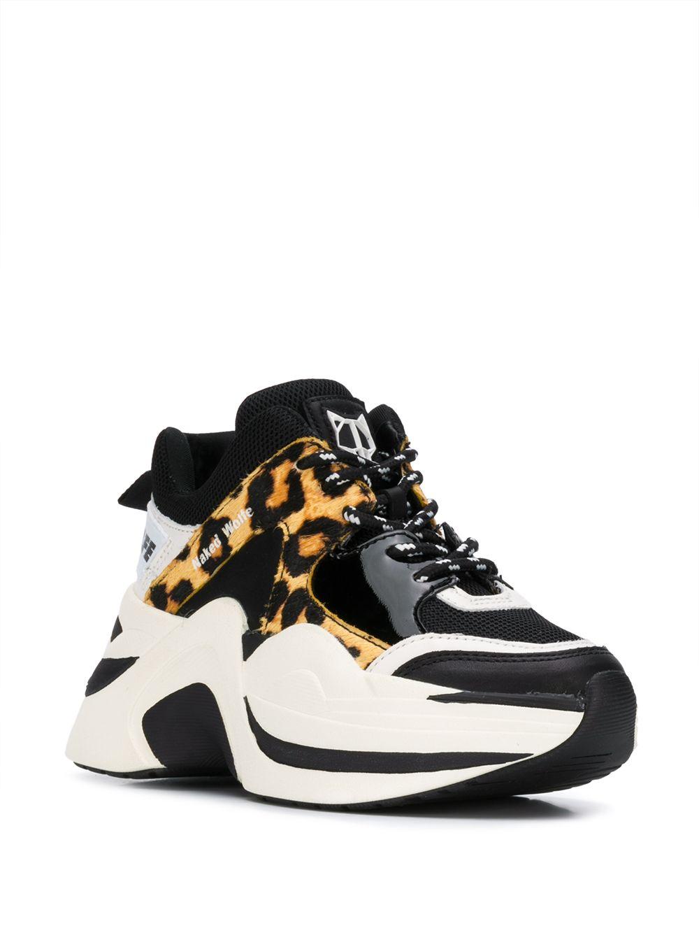 Naked Wolfe Leopard Print Platform Sneakers in Black | Lyst