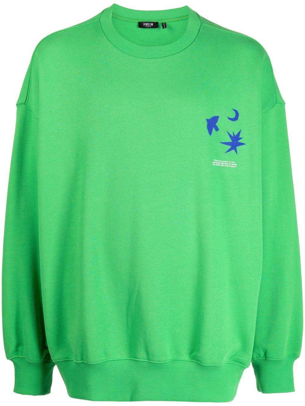 FIVE CM Graphic-print Cotton Sweatshirt in Green for Men | Lyst Canada
