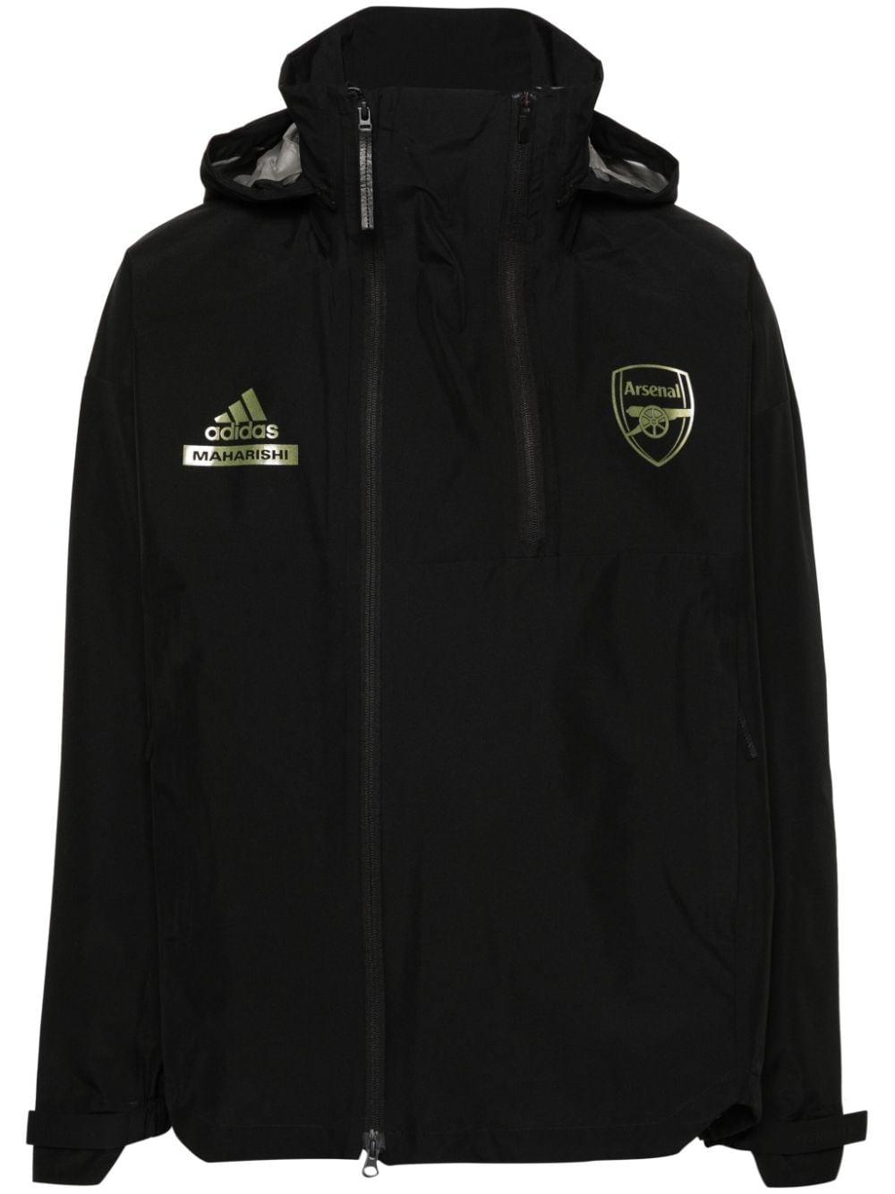adidas X Maharishi Arsenal Zipped Jacket in Black for Men adidas X Maharishi Arsenal Zipped Jacket in Black for Men