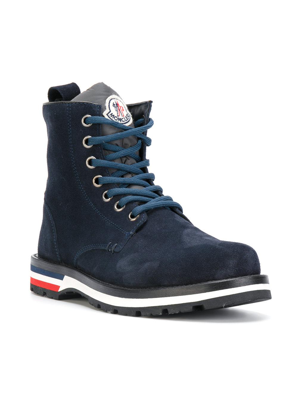 Moncler Suede New Vancouver Boots in Blue for Men Lyst