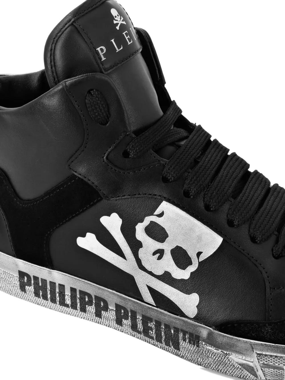 Philipp Plein Skull-Motif Hi-Top Sneakers in Black Lyst UK