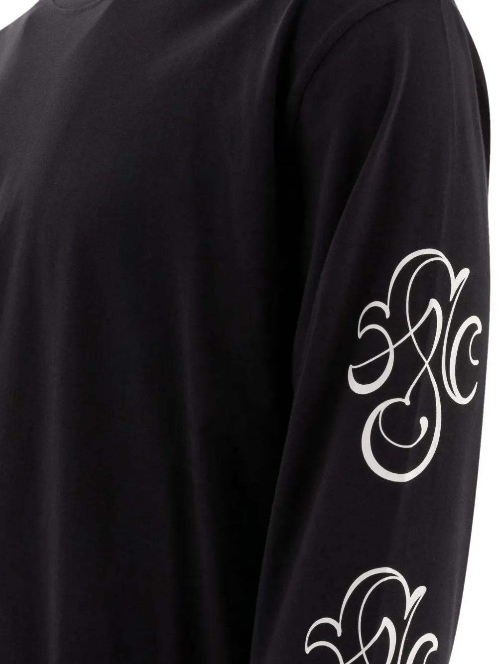 Stockholm Surfboard Club Long-Sleeve Print T-Shirt in Black for
