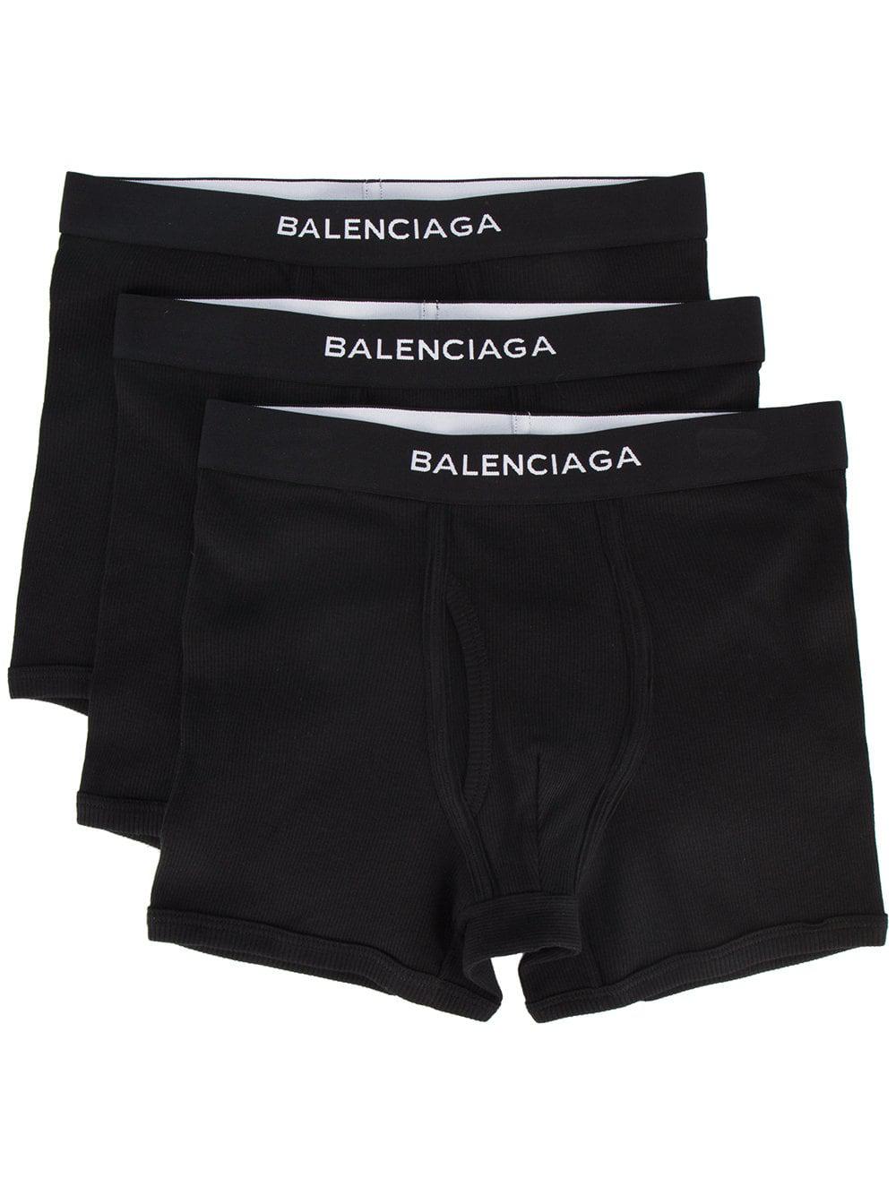 Balenciaga Black Three Piece Boxer Set voor heren - Lyst