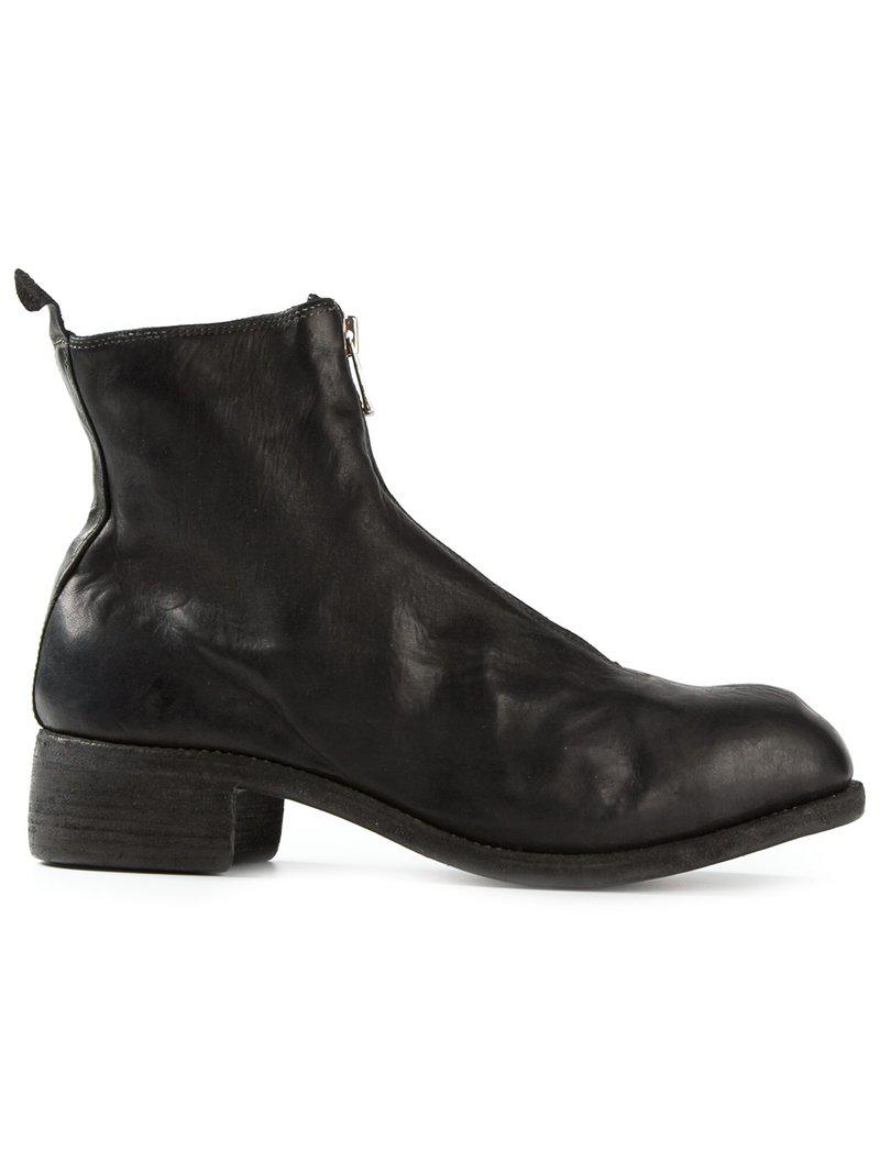 Guidi Front Zip Boots in Black for Men - Lyst