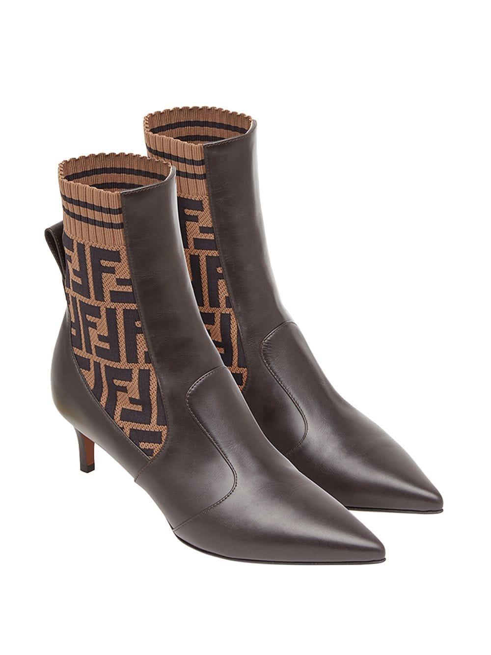 fendi motif ankle boots