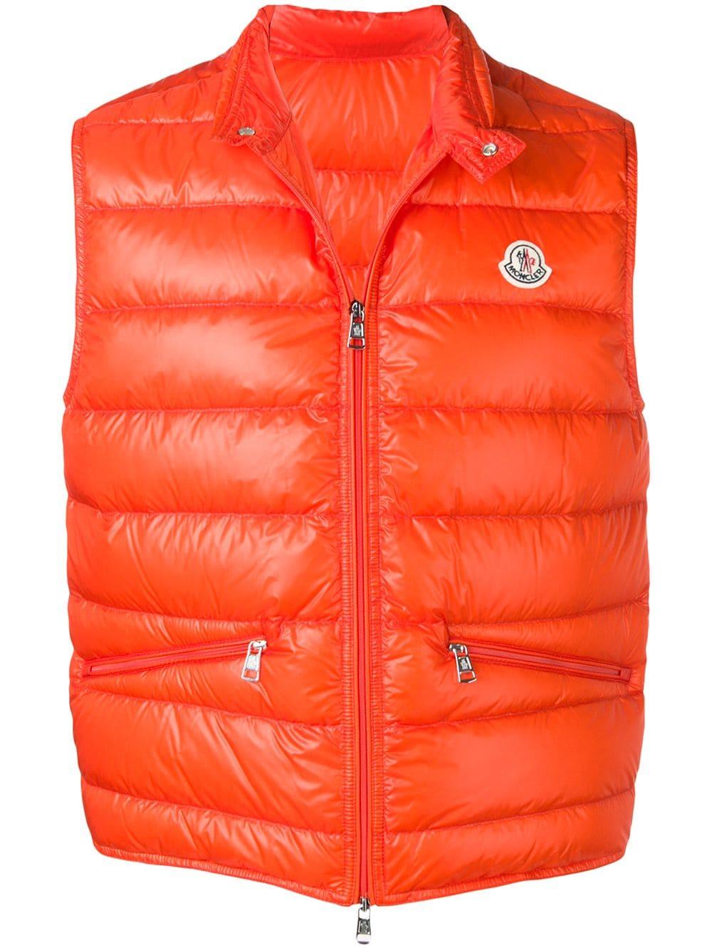 Moncler Gevoerde Bodywarmer in het Oranje voor heren | Lyst NL