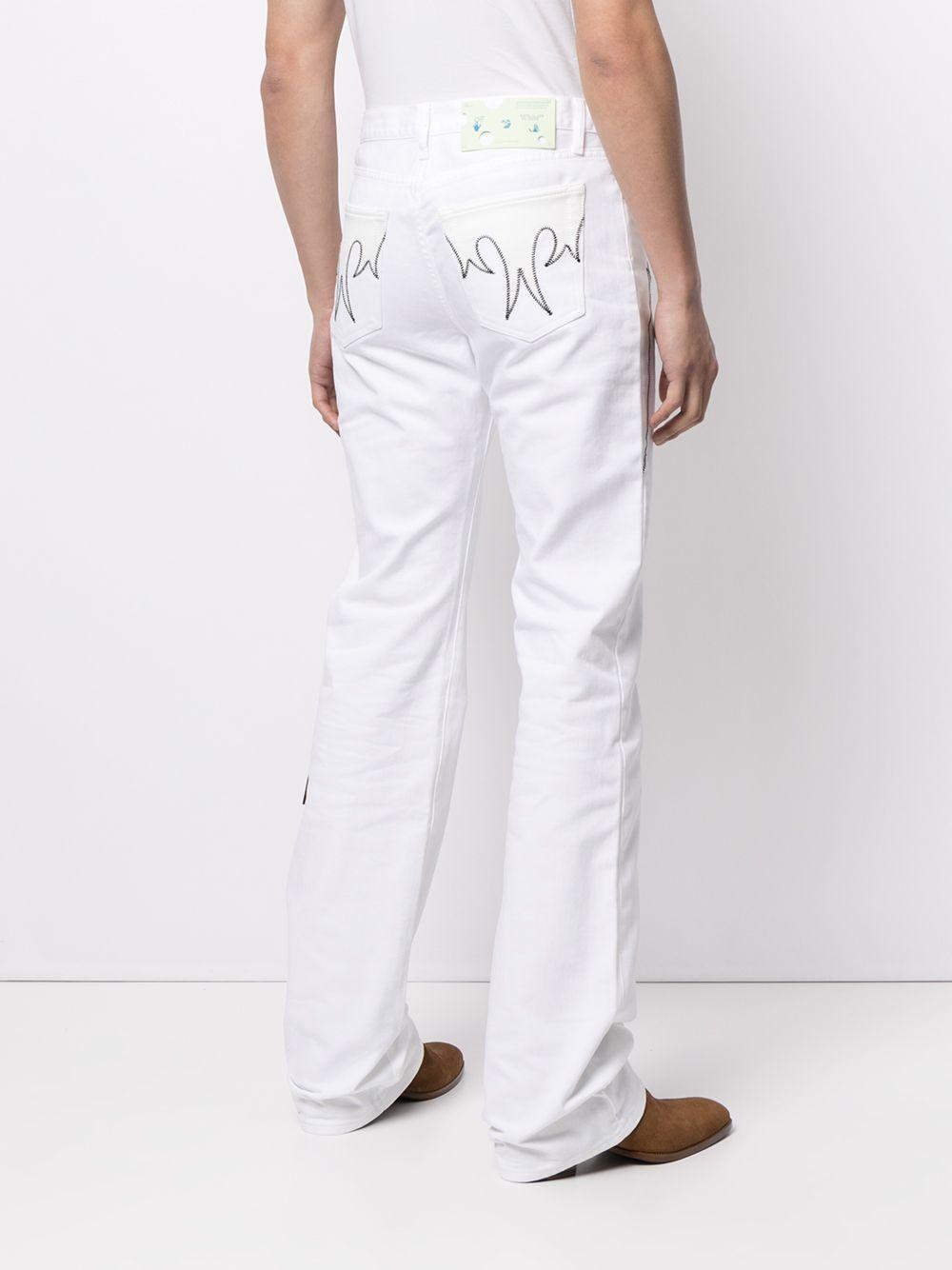 off white jeans white